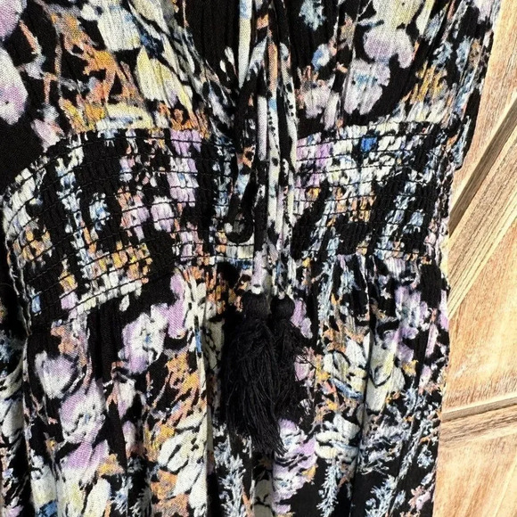 Free People Washed Ashore Mini Dress in Black Combo - Picture 5 of 6